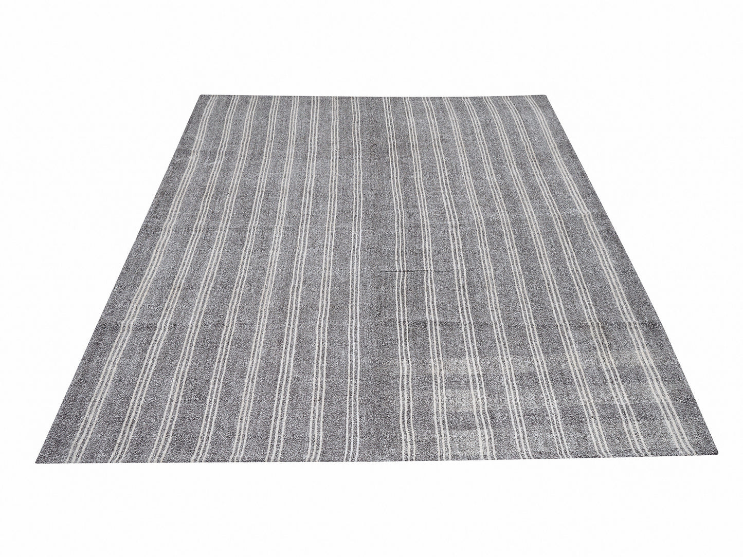 Turkish Vintage Kilim Rug, Handmade Kilim Rug, Bedroom Rug, Area Striped Kilim Rug, Neutral Kilim Rug, Gray Rug, Kilim Rug 6x8, 12182