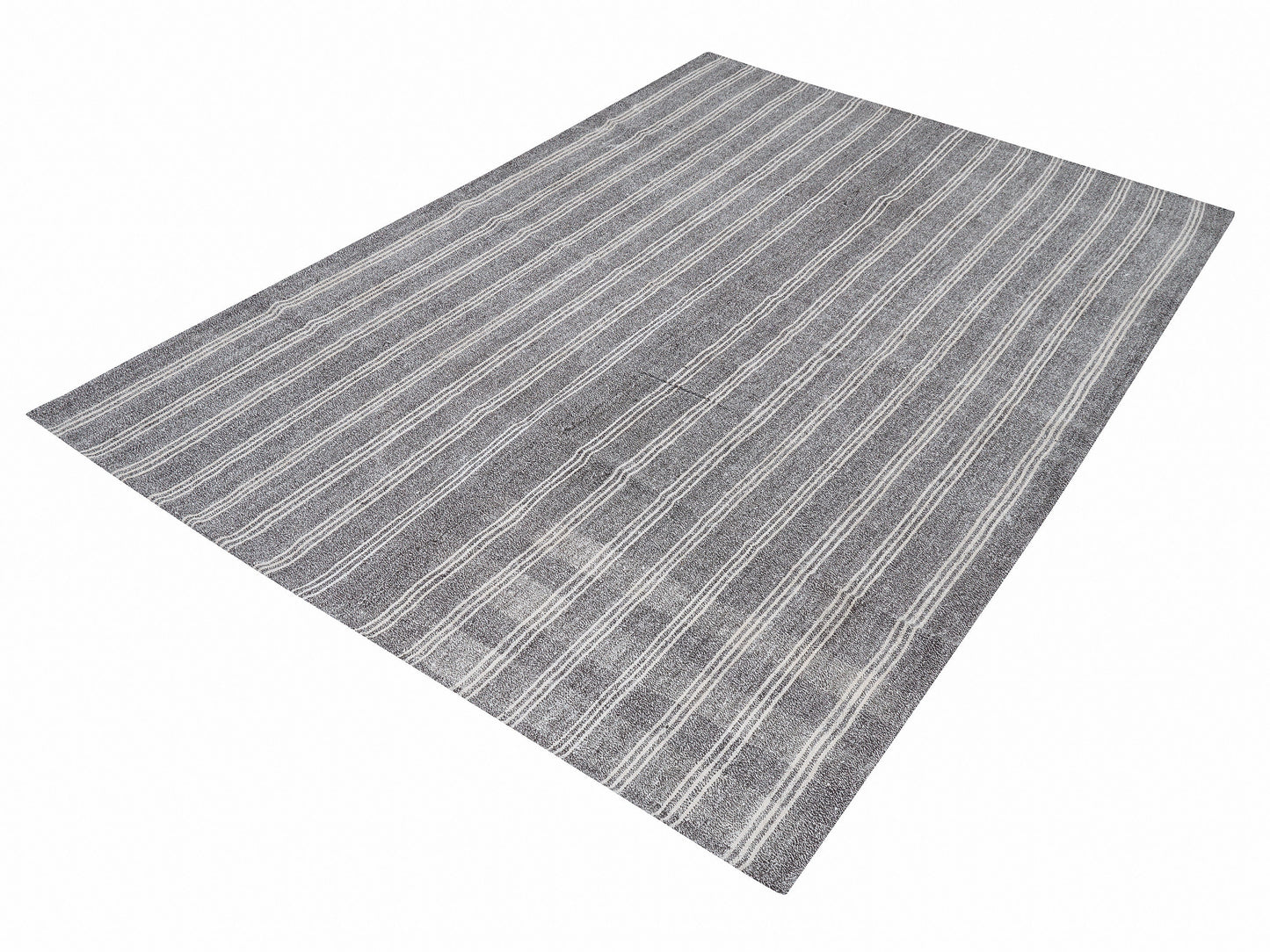 Turkish Vintage Kilim Rug, Handmade Kilim Rug, Bedroom Rug, Area Striped Kilim Rug, Neutral Kilim Rug, Gray Rug, Kilim Rug 6x8, 12182