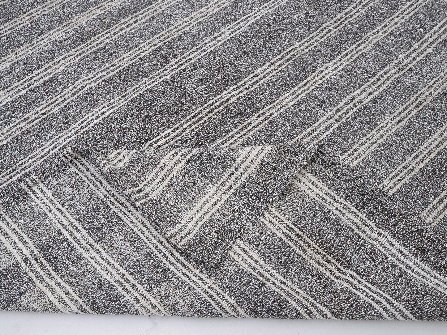 Turkish Vintage Kilim Rug, Handmade Kilim Rug, Bedroom Rug, Area Striped Kilim Rug, Neutral Kilim Rug, Gray Rug, Kilim Rug 6x8, 12182