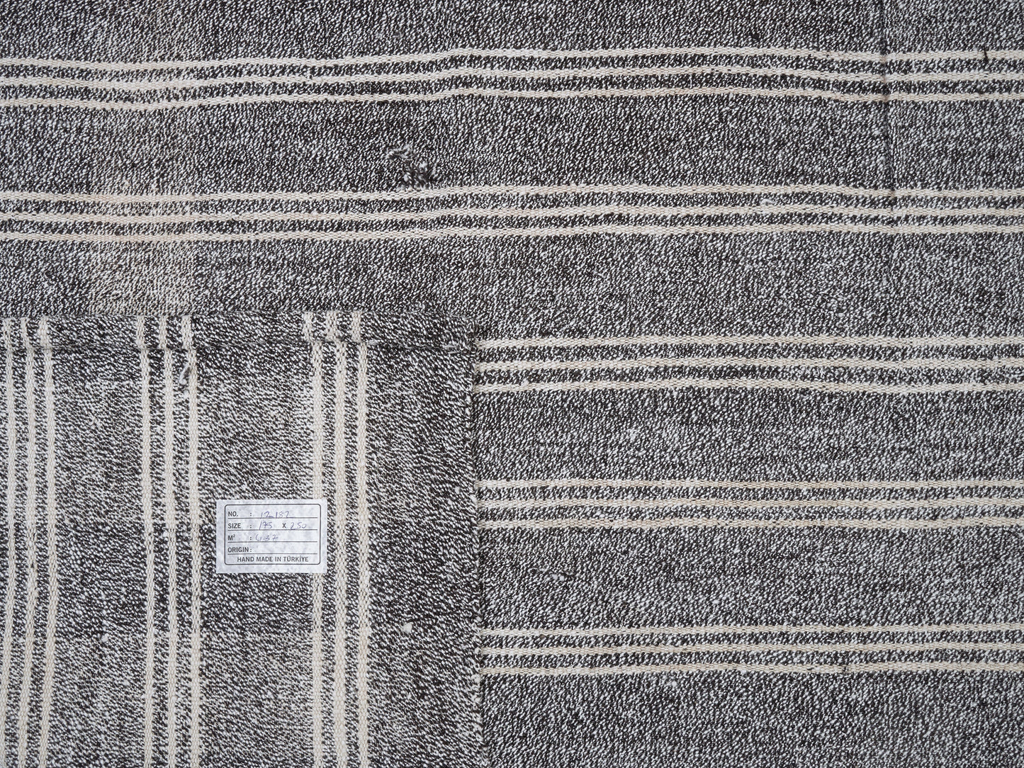 Turkish Vintage Kilim Rug, Handmade Kilim Rug, Bedroom Rug, Area Striped Kilim Rug, Neutral Kilim Rug, Gray Rug, Kilim Rug 6x8, 12182