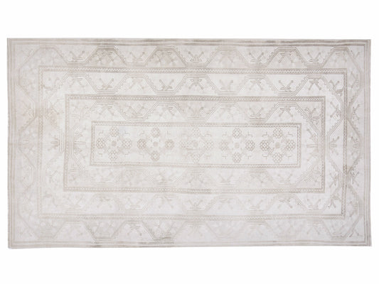 Oushak Area Rug, Turkish Vintage Handmade Rug, Neutral Faded Rug, Rug 6x8, Turkey Rug, Oushak Carpet, Scandinavian Rug, Gray Rug, 12514