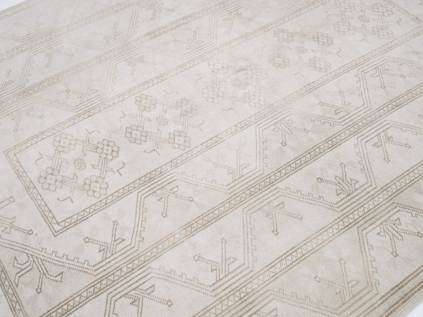 Oushak Area Rug, Turkish Vintage Handmade Rug, Neutral Faded Rug, Rug 6x8, Turkey Rug, Oushak Carpet, Scandinavian Rug, Gray Rug, 12514