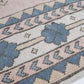 Handmade Area Rug, Turkish Vintage Rug, Oushak Eclectic Rug, Neutral Faded Rug, Bedroom Rug, Vintage Carpet, Bohemian Rug, Rug 7x11, 12517