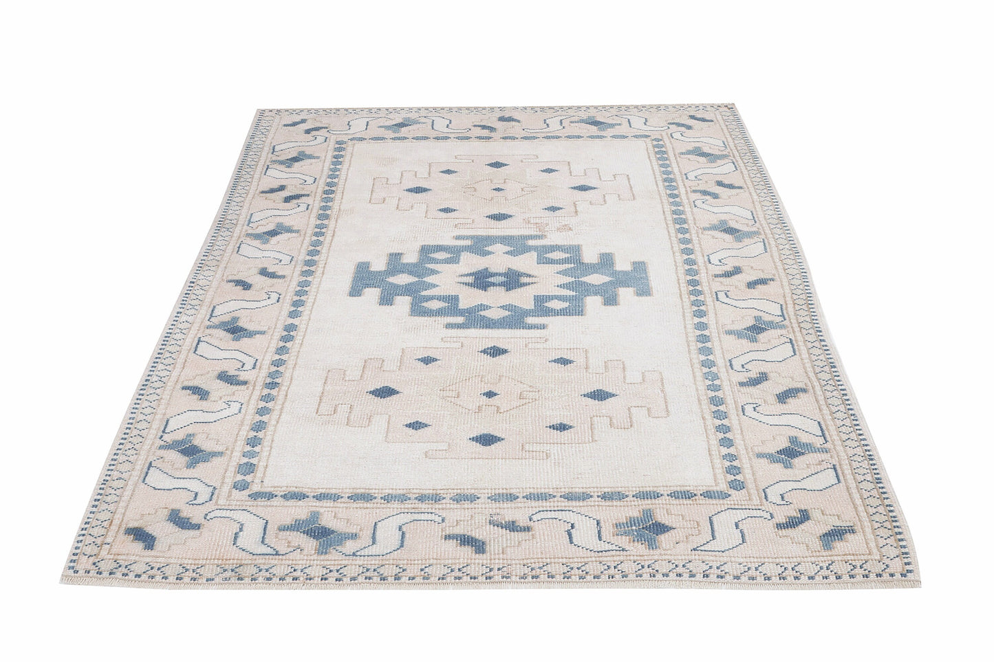 Turkish Handmade Area Rug, Vintage Oushak Rug, Kid Room Rug, Carpet Rug, Neutral Floor Rug, Turkish Carpet, Rug 4x6, Turkey Rug, 12468
