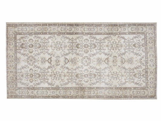 Turkish Rug, Vintage Rug, Oushak Rug, Handmade Rug, Area Rug, Neutral Rug, Primitive Rug, Vintage Carpet, Turkey Rug, Rug 4x7, 12467