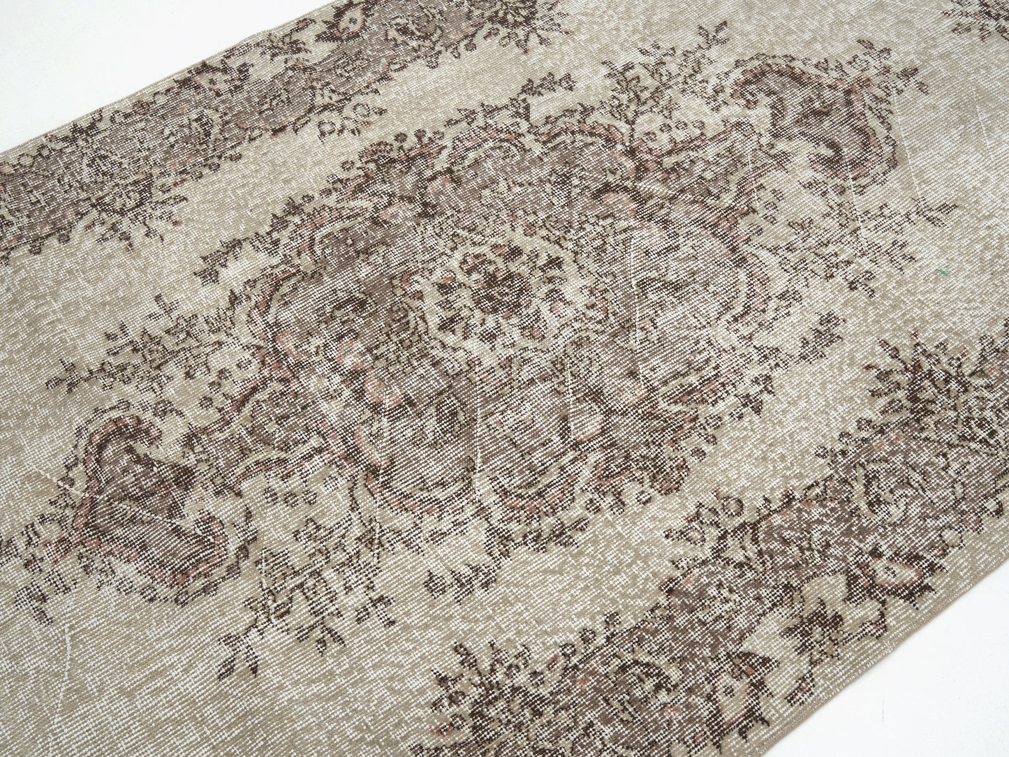 Handmade Area Rug, Turkish Vintage Rug, Oushak Faded Rug, Neutral Unique Rug, Scandinavian Rug, Turkish Carpet, Rug 4x7, Turkey Rug, 12093