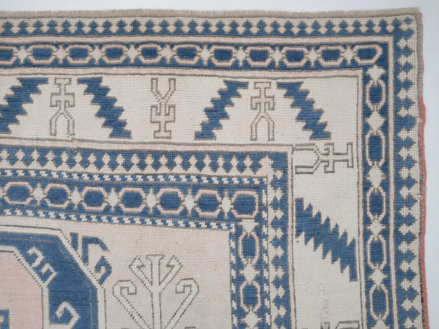 Vintage Oushak Rug, Turkish Handmade Rug, Area Eclectic Rug, Kid Room Rug, Bohemian Rug, Rug 7x10, Neutral Muted Rug, Turkish Carpet, 12488
