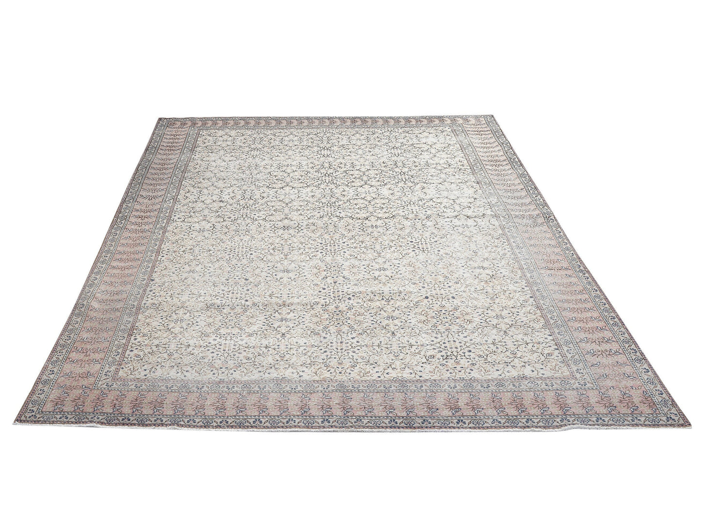 Turkish Oushak Rug, Vintage Handmade Muted Rug, Neutral Area Rug, Vintage Carpet, Turkey Rug, Rug 6x9, Carpet Rug, Living Room Rug, 11486
