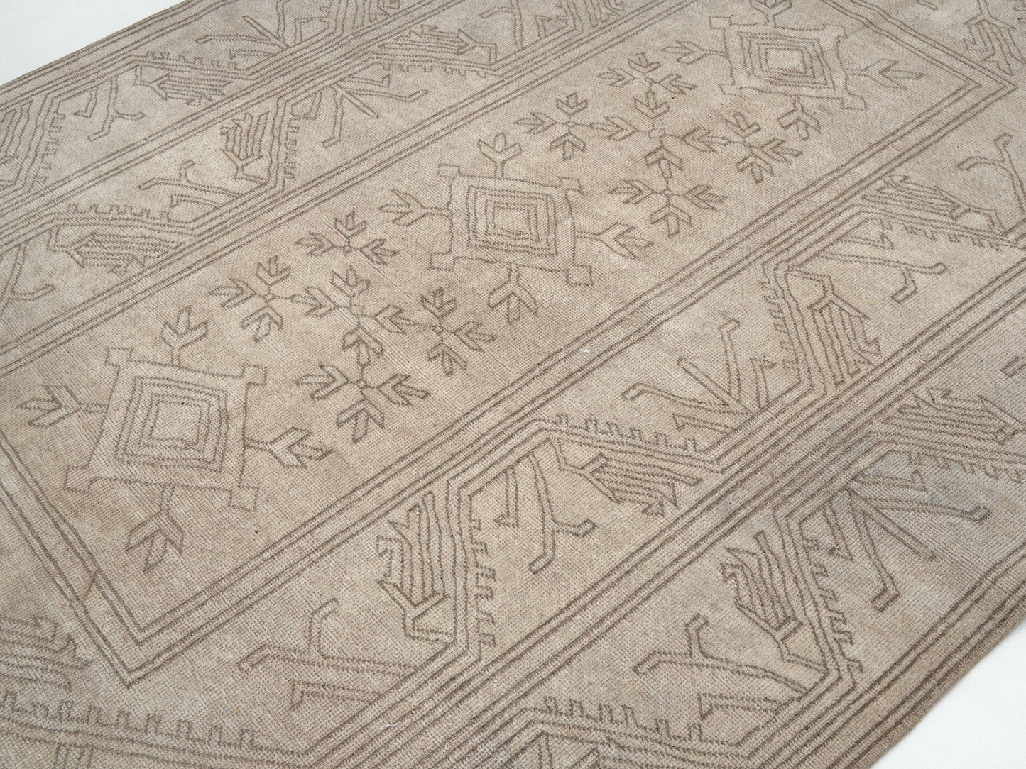 Turkish Oushak Rug, Vintage Handmade Rug, Office Rug, Neutral Area Rug, Scandinavian Rug, Vintage Carpet, Turkey Rug, Rug 5x8, 11483