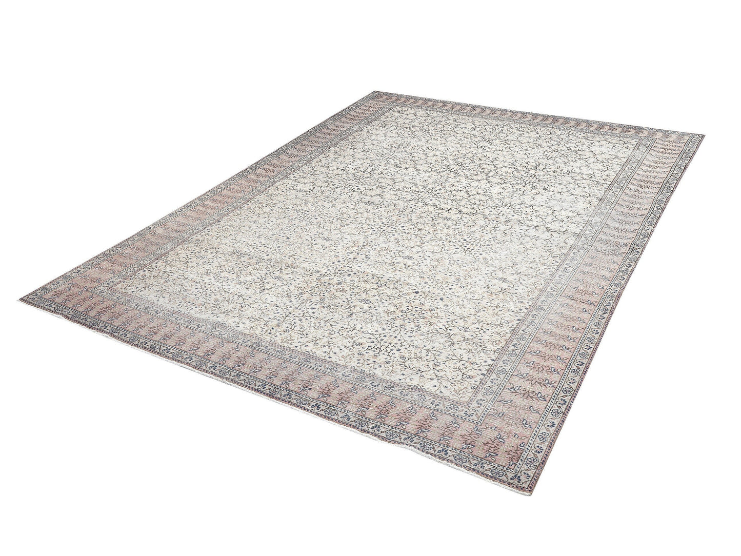 Turkish Oushak Rug, Vintage Handmade Muted Rug, Neutral Area Rug, Vintage Carpet, Turkey Rug, Rug 6x9, Carpet Rug, Living Room Rug, 11486
