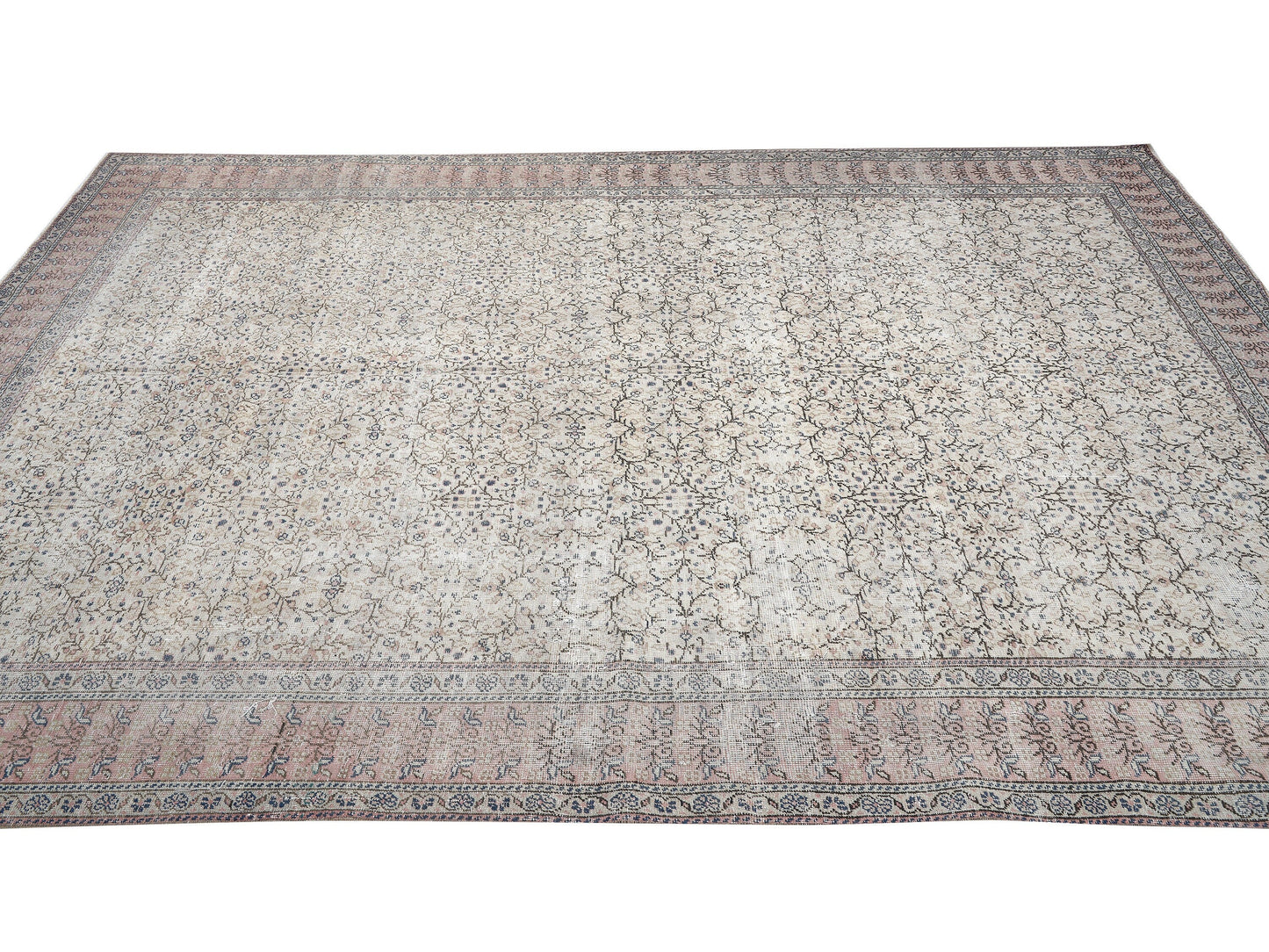 Turkish Oushak Rug, Vintage Handmade Muted Rug, Neutral Area Rug, Vintage Carpet, Turkey Rug, Rug 6x9, Carpet Rug, Living Room Rug, 11486