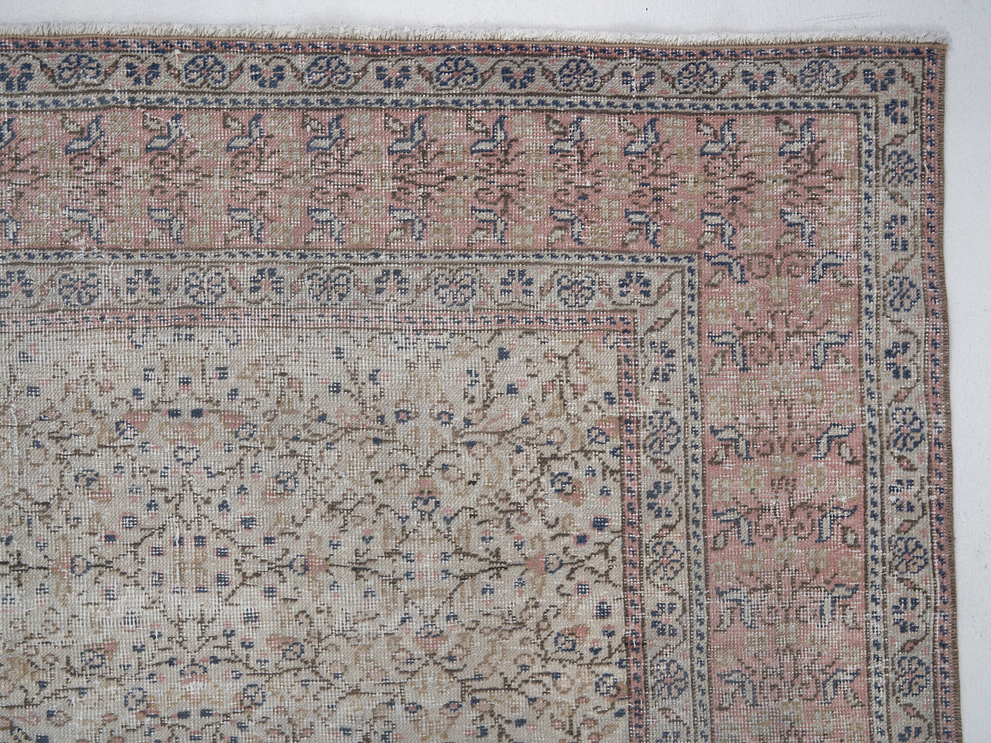 Turkish Oushak Rug, Vintage Handmade Muted Rug, Neutral Area Rug, Vintage Carpet, Turkey Rug, Rug 6x9, Carpet Rug, Living Room Rug, 11486