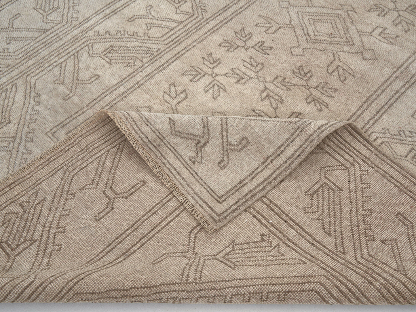 Turkish Oushak Rug, Vintage Handmade Rug, Office Rug, Neutral Area Rug, Scandinavian Rug, Vintage Carpet, Turkey Rug, Rug 5x8, 11483