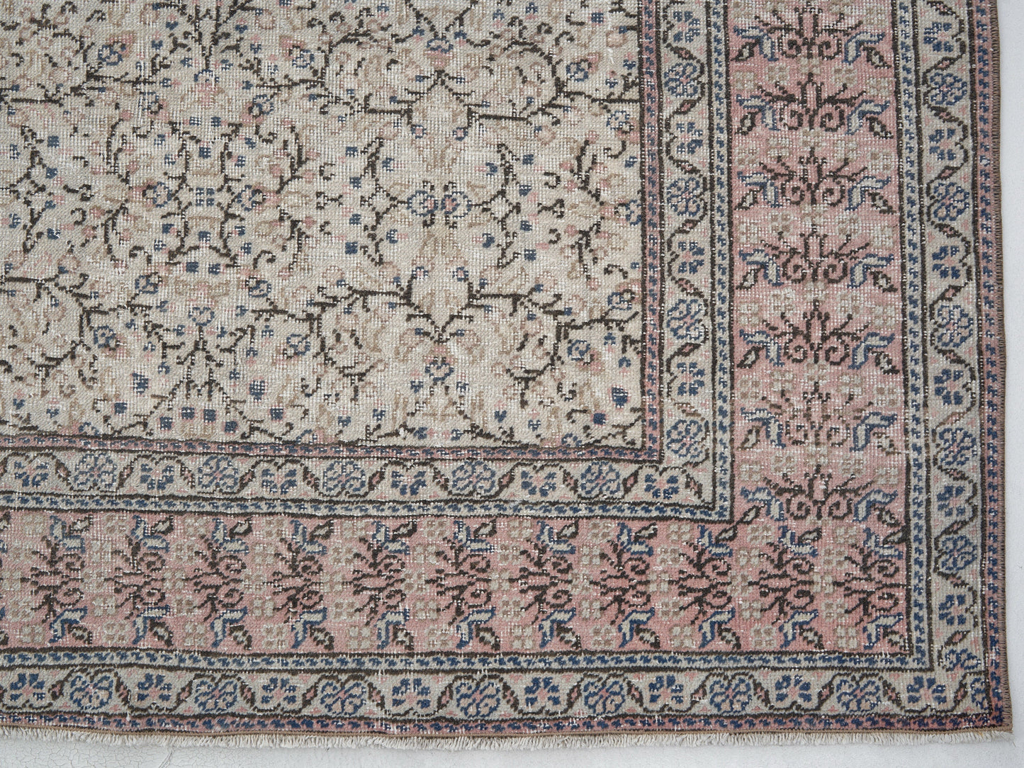 Turkish Oushak Rug, Vintage Handmade Muted Rug, Neutral Area Rug, Vintage Carpet, Turkey Rug, Rug 6x9, Carpet Rug, Living Room Rug, 11486