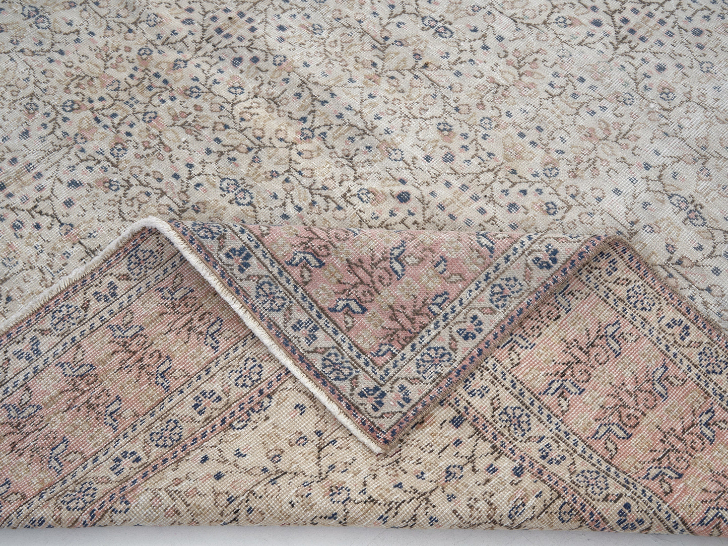 Turkish Oushak Rug, Vintage Handmade Muted Rug, Neutral Area Rug, Vintage Carpet, Turkey Rug, Rug 6x9, Carpet Rug, Living Room Rug, 11486