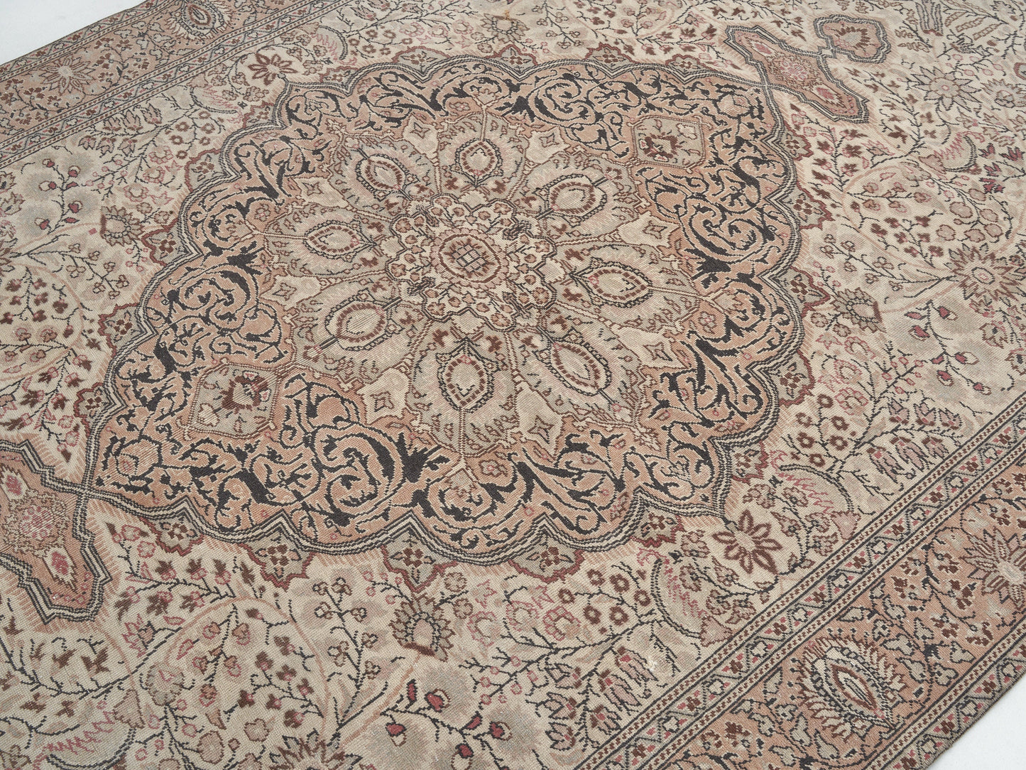 Turkish Vintage Rug, Handmade Area Eclectic Rug, Oushak Faded Rug, Living Room Rug, Bohemian Rug, Oushak Carpet, Turkey Rug, Rug 6x10, 11487