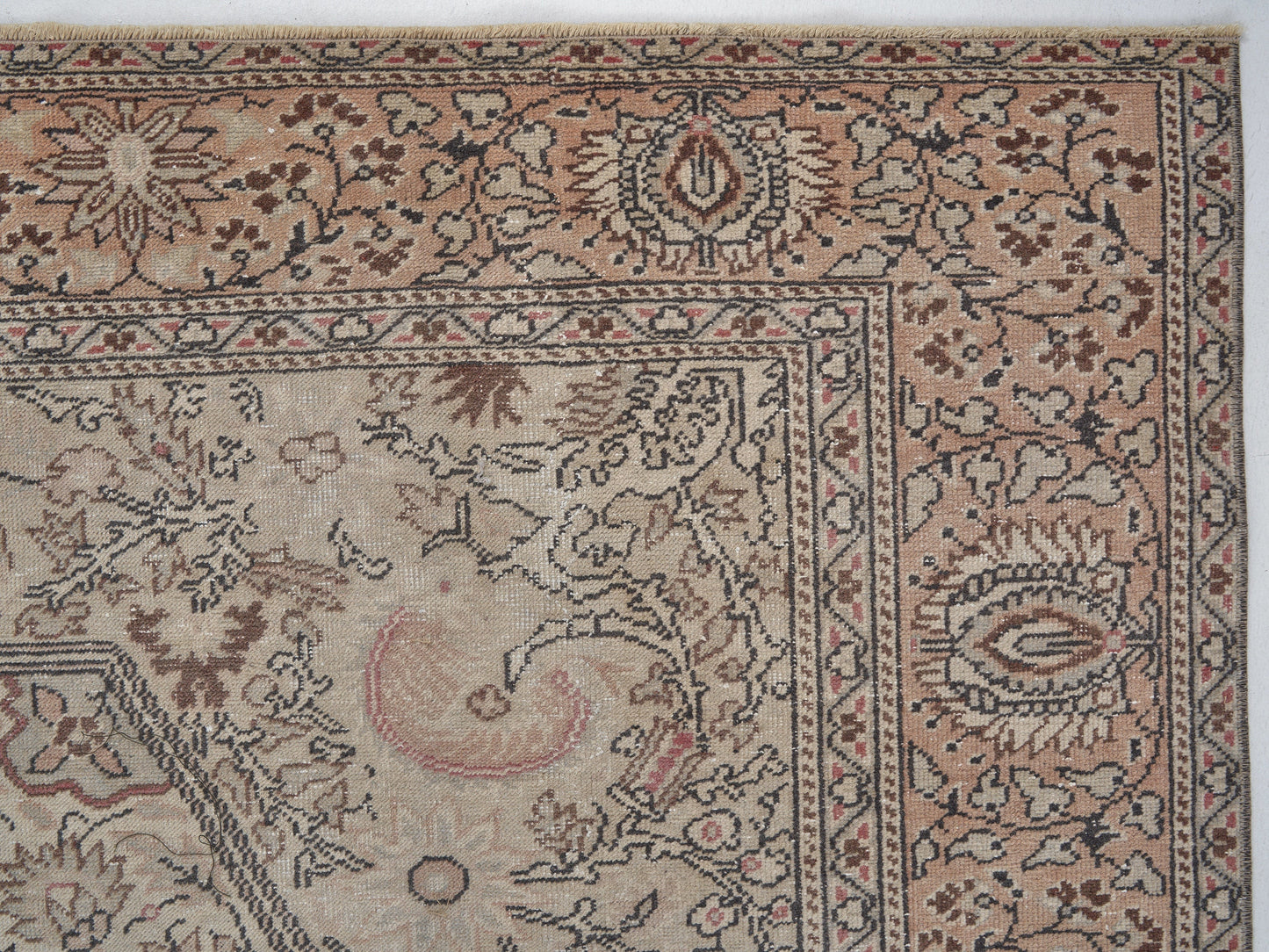 Turkish Vintage Rug, Handmade Area Eclectic Rug, Oushak Faded Rug, Living Room Rug, Bohemian Rug, Oushak Carpet, Turkey Rug, Rug 6x10, 11487