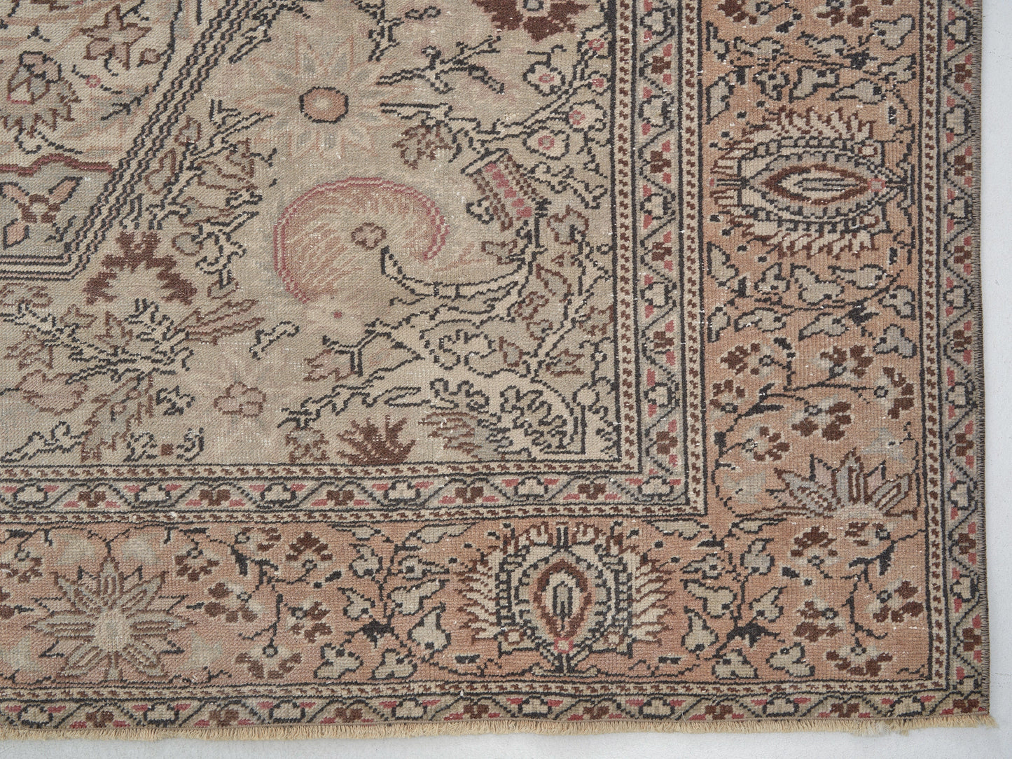 Turkish Vintage Rug, Handmade Area Eclectic Rug, Oushak Faded Rug, Living Room Rug, Bohemian Rug, Oushak Carpet, Turkey Rug, Rug 6x10, 11487