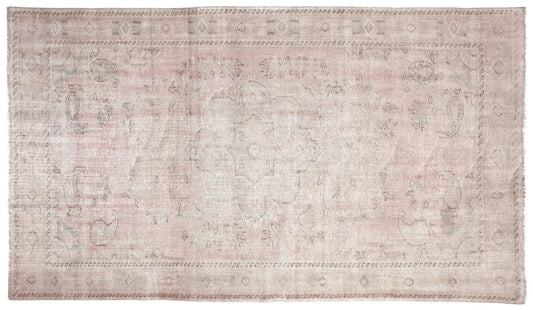 Turkish Rug, Oushak Rug, Vintage rug, Muted Pink rug, Carpet rug, Area rug, Faded rug,Floor rug,Pastel rug, Pink rug 6x10, Neutral rug,10284