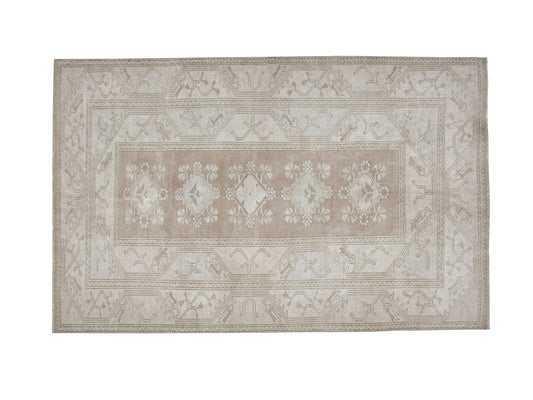 Turkish Rug, Vintage Rug, Handmade Rug, Area Rug, Oushak Rug, Neutral Rug, Bedroom Rug, Contemporary Decor, Turkish Carpet, Rug 5x8, 12421