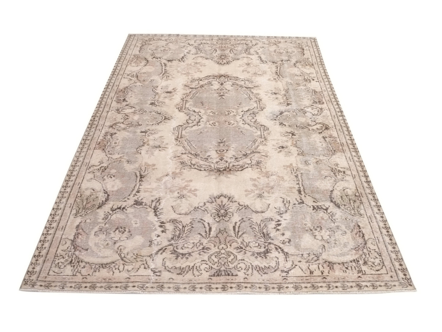 Faded Turkish rug 5x8, Area Oushak rug, Vintage rug Muted , Floral rug, Unique, Handmade rug, Living room, Bedroom rug,Made in Turkey, 10278