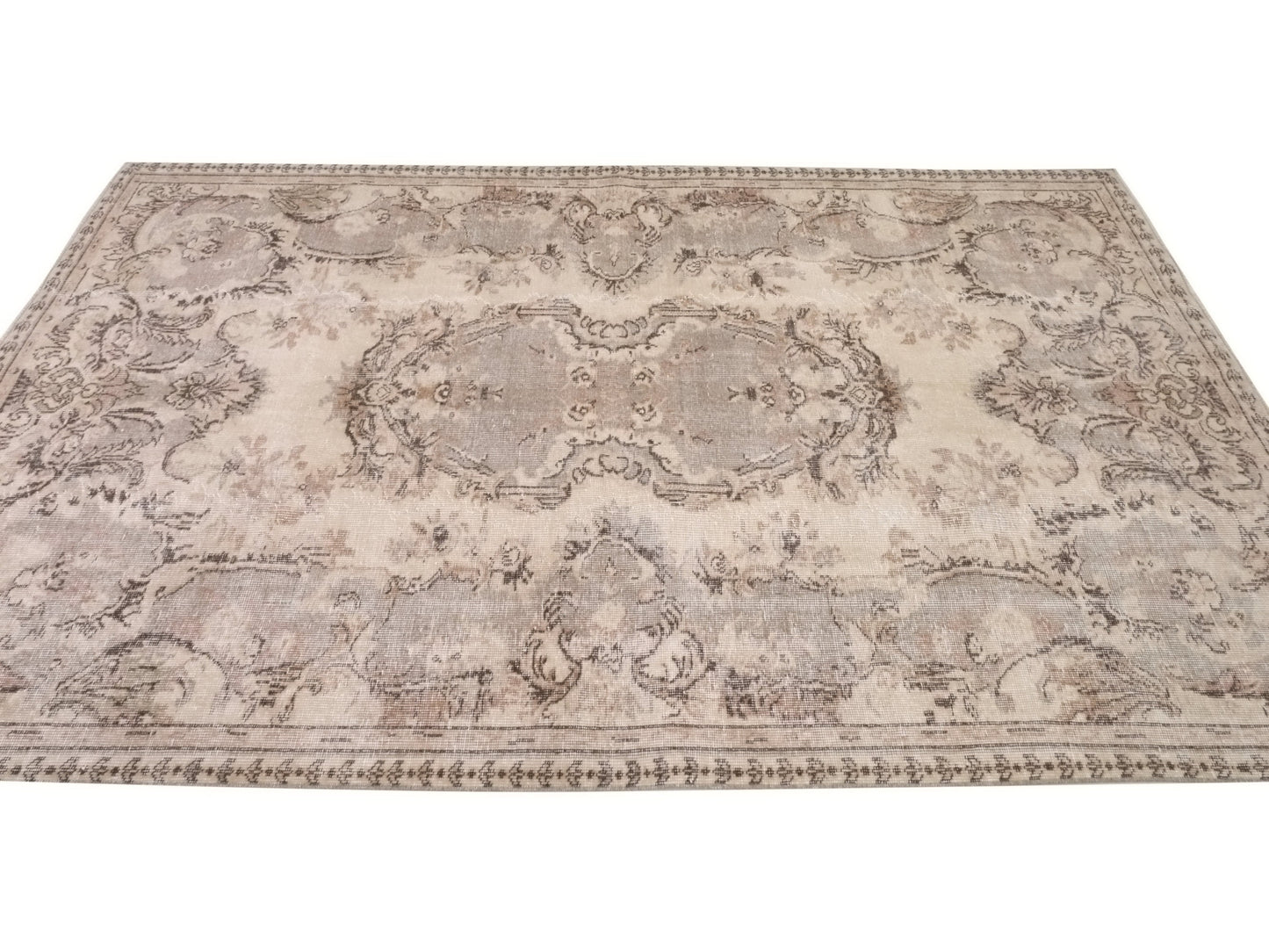 Faded Turkish rug 5x8, Area Oushak rug, Vintage rug Muted , Floral rug, Unique, Handmade rug, Living room, Bedroom rug,Made in Turkey, 10278