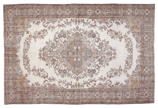 Oushak Carpet, Turkish Rug, Area Neutral Rug, Vintage Rug, Handmade Rug, Living room rug, 6x9 Area rug, Rustic Decor, Entryway rug, 10270