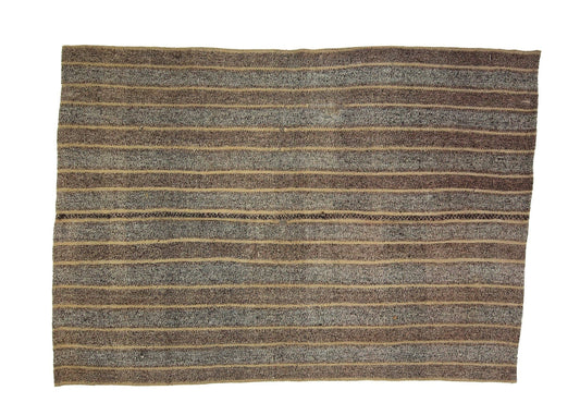 Vintage Turkish Kilim Rug, Gray Area Rug, Handmade Goat Hair Rug, Kilim Rug 5x7, Bedroom Rug, Old Rug, Unique Rug, Eclectic Rug, 3679