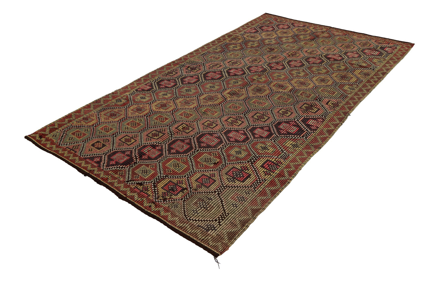 Turkish Kilim Rug, Vintage Kilim Rug, Turkish Rug, Area Rug, Handmade Rug, Entryway Rug, Wool Rug, Old Oriental Rug, Kilim Rug 5x10, 2986