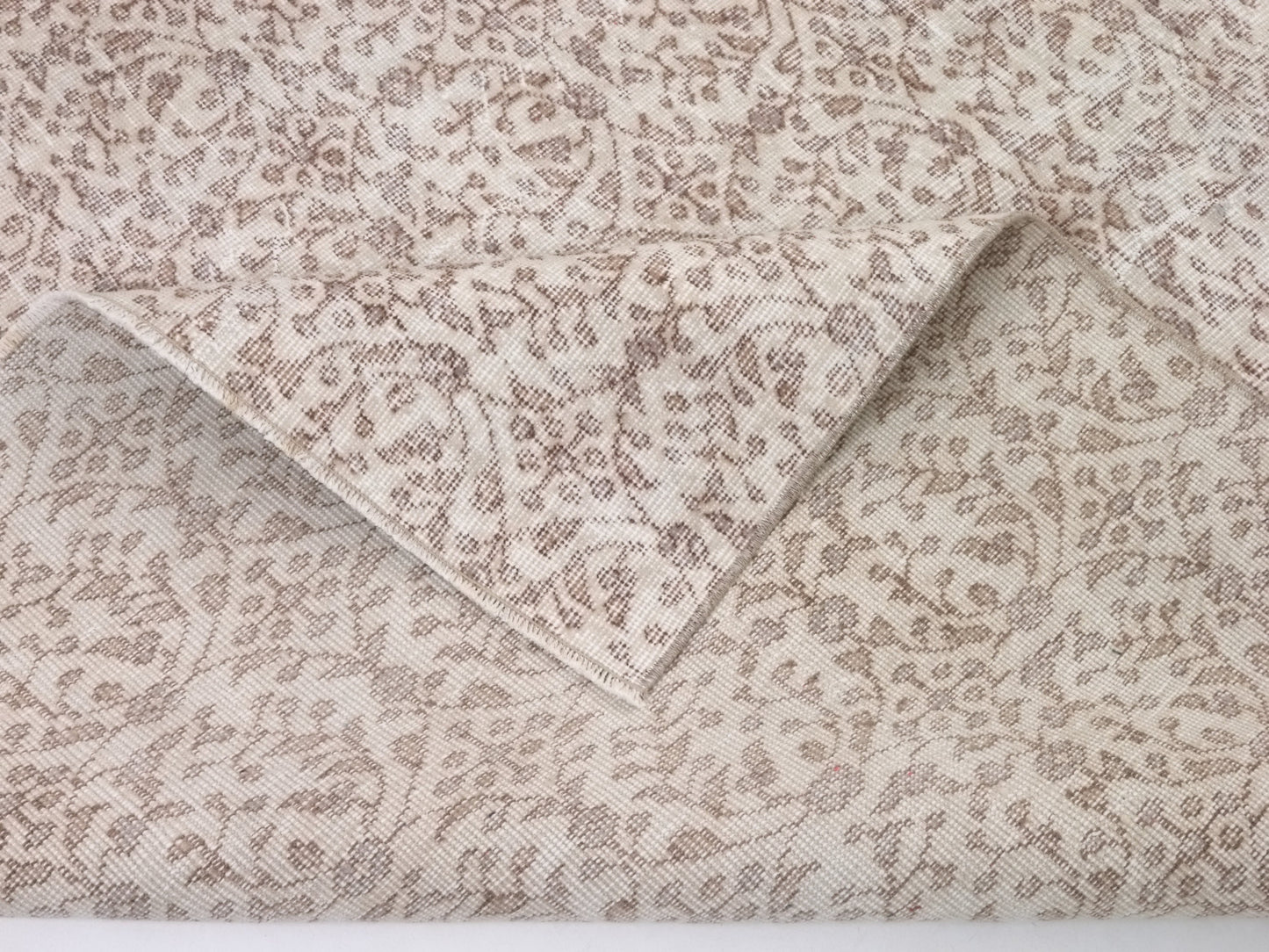 Floral Vintage Rug, 5x8 Turkish Oushak Rug, Area Rug, Faded rug, Antique Rug, Beige, Brown, Neutral rug, Carpet rug, Handmade rug, 10256
