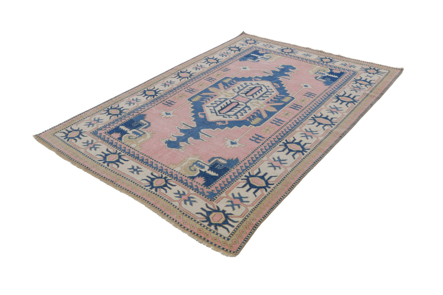 One of a kind Turkish rug , 5x8 Rug, Neutral Oushak Rug, Vintage rug Wool, Handmade Area Carpet Rug, Unique rug, Turkey rug, 7444