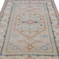5x8 Rug,Turkish Rug 5x8, Pink rug ,Vintage Rug, Faded rug, Oushak Rug, Handmade Rug, Area Rug, Wool rug, Living Room Rug,Primitive rug,7283