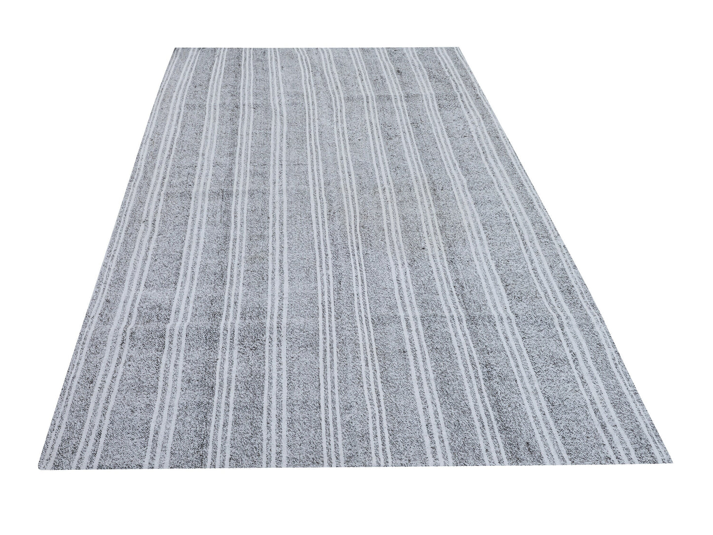 Vintage Handmade Kilim Rug, Turkish Gray Striped Kilim Rug, Area Muted Kilim Rug, Rug Kilim, Living Room Rug, Kilim Rug 5x9, 11512