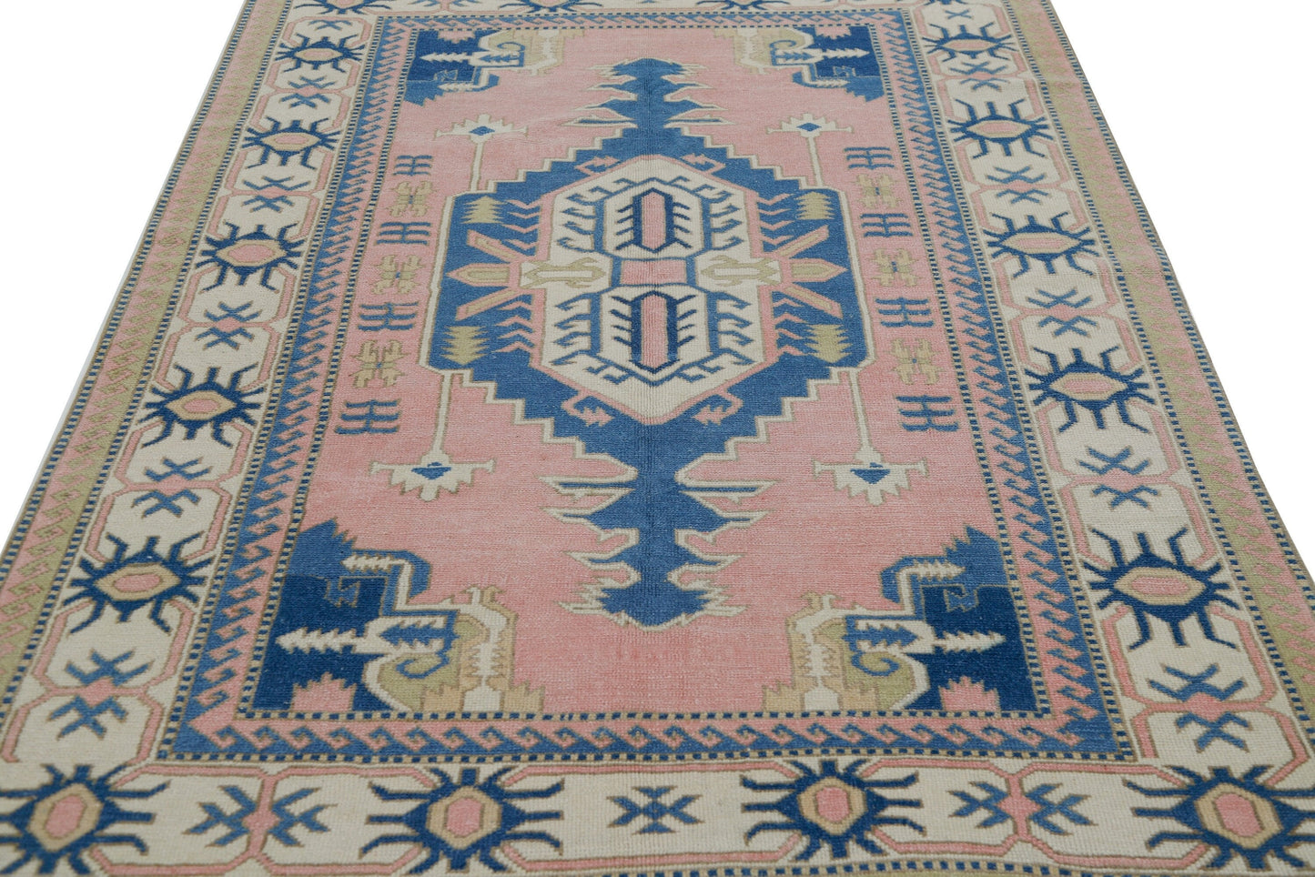 One of a kind Turkish rug , 5x8 Rug, Neutral Oushak Rug, Vintage rug Wool, Handmade Area Carpet Rug, Unique rug, Turkey rug, 7444
