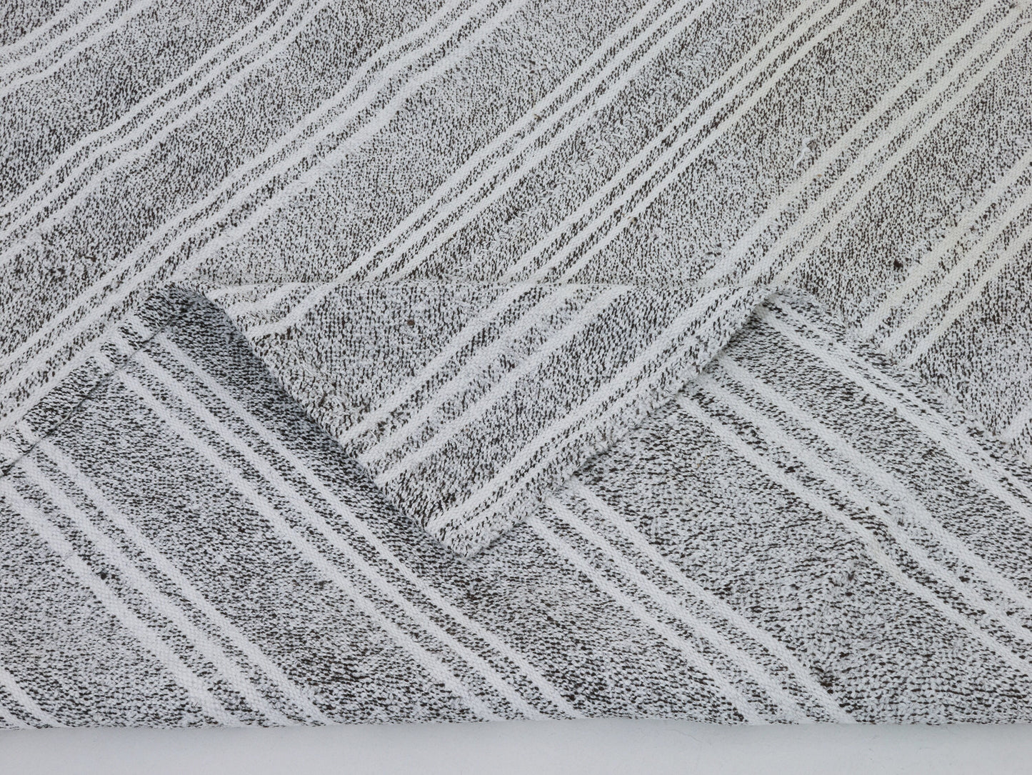 Vintage Handmade Kilim Rug, Turkish Gray Striped Kilim Rug, Area Muted Kilim Rug, Rug Kilim, Living Room Rug, Kilim Rug 5x9, 11512