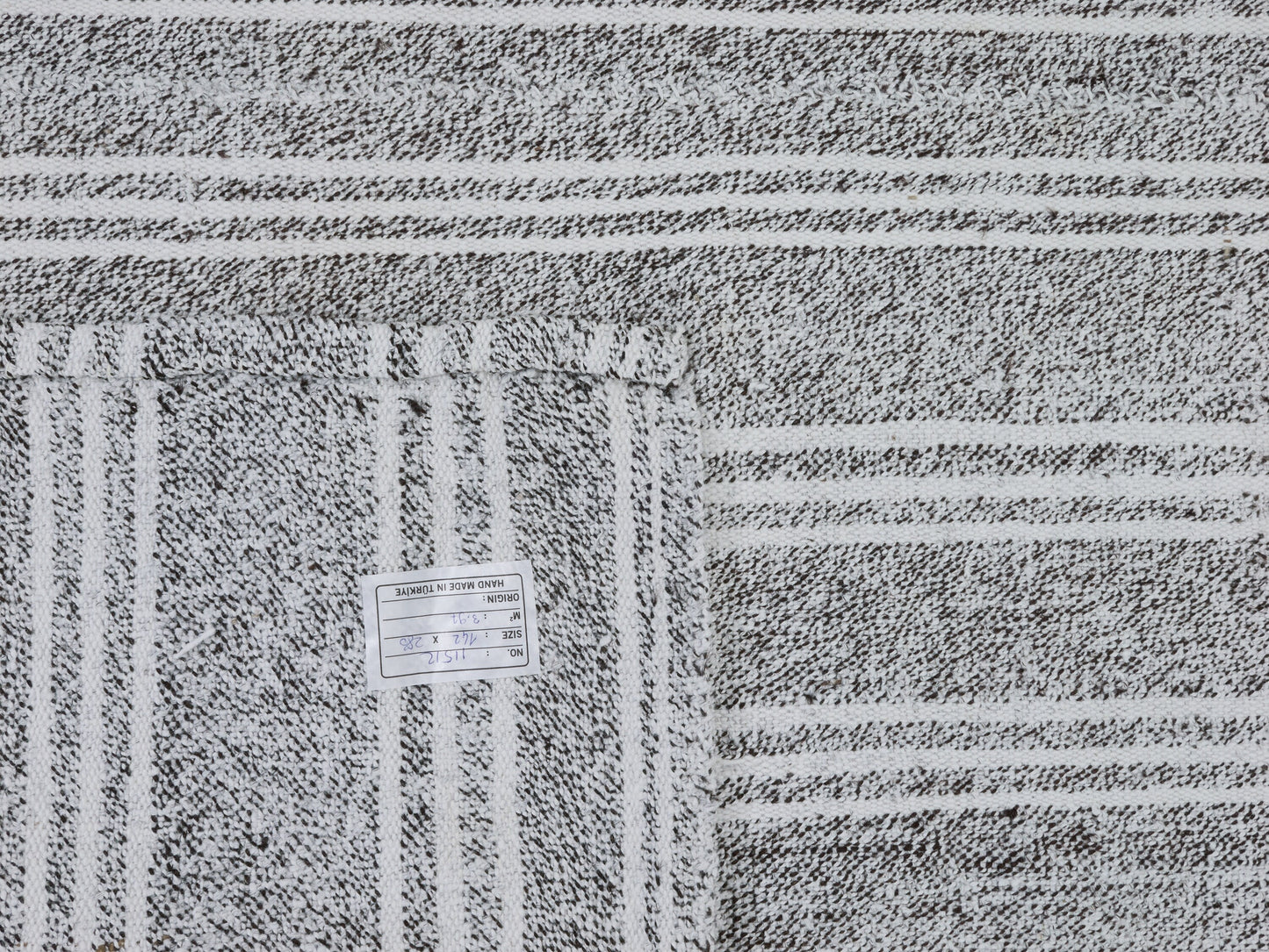 Vintage Handmade Kilim Rug, Turkish Gray Striped Kilim Rug, Area Muted Kilim Rug, Rug Kilim, Living Room Rug, Kilim Rug 5x9, 11512