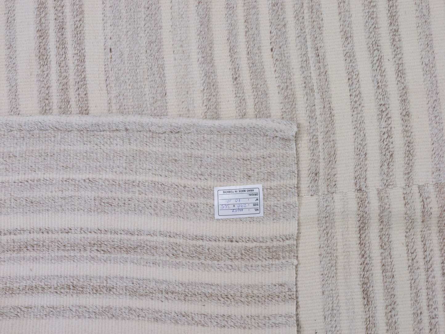 Turkish Kilim Rug, Vintage Unique Kilim Rug, Handmade Striped Kilim Rug, Beige Large Rug, Kilim Rug 9x12, Oversize Rug, Wool Rug, 11452