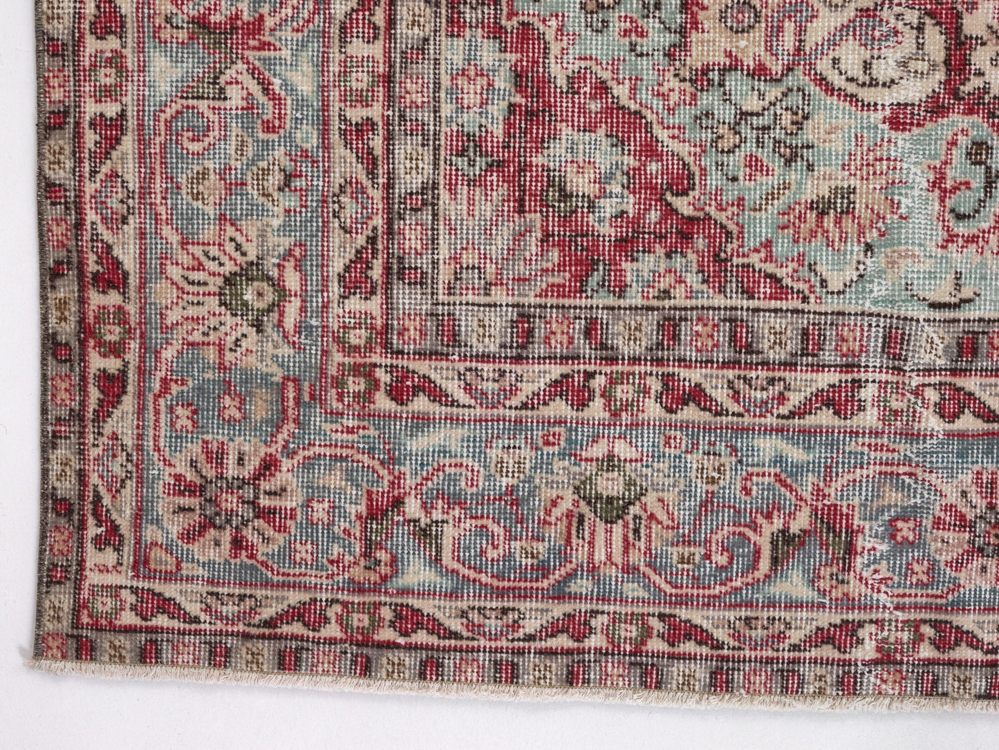 Turkish Vintage Handmade Rug, Area Muted Rug, Oushak Eclectic Rug, Bohemian Rug, Office Rug, Neutral Floor Rug, Turkey Rug, Rug 7x10, 10358