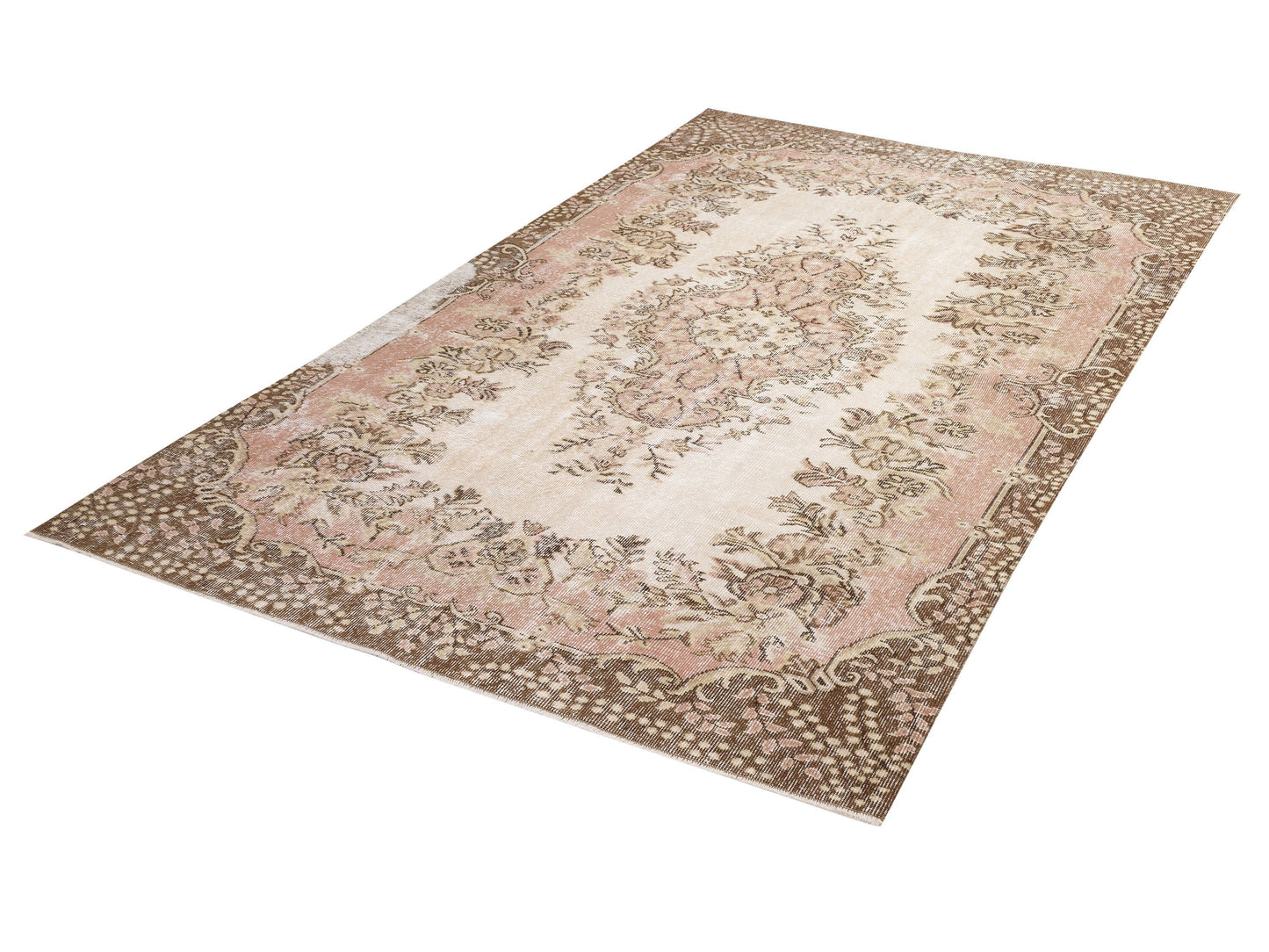 Turkish Oushak Vintage Rug, Handmade Rug, Area Faded Rug, Neutral Floor Rug, Living Room Rug, Rug 6x9, Turkey Rug, Vintage Carpet, 10381