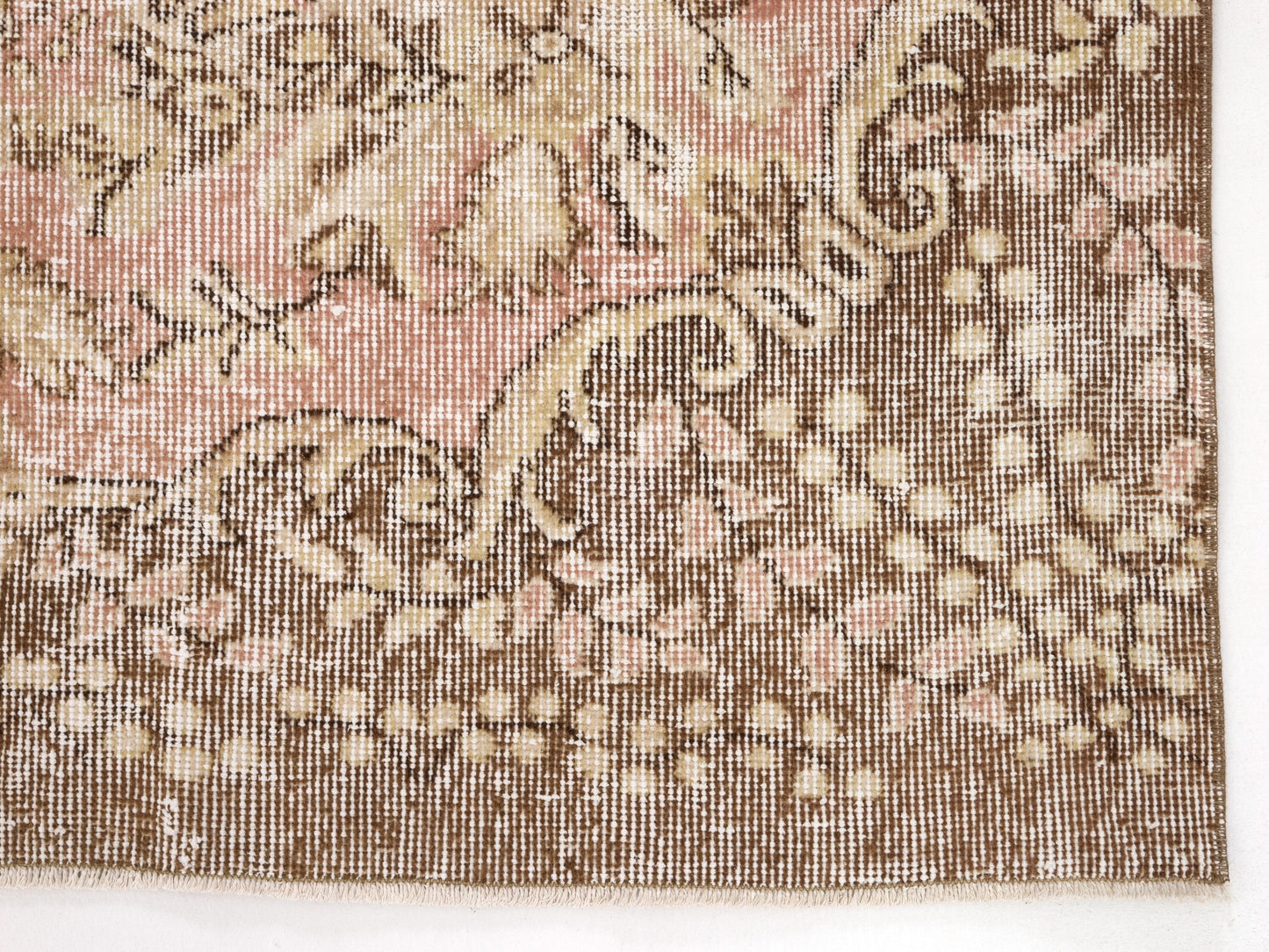 Turkish Oushak Vintage Rug, Handmade Rug, Area Faded Rug, Neutral Floor Rug, Living Room Rug, Rug 6x9, Turkey Rug, Vintage Carpet, 10381