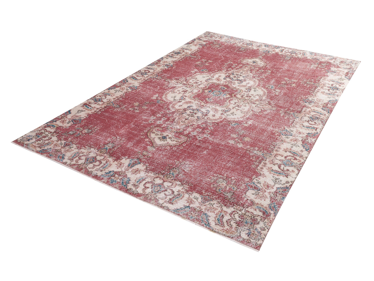Turkish Vintage Oushak Rug, Handmade Area Eclectic Rug, Neutral Floor Rug, Living Room Rug, Bohemian Rug, Anatolia Rug, Rug 7x10, 10428