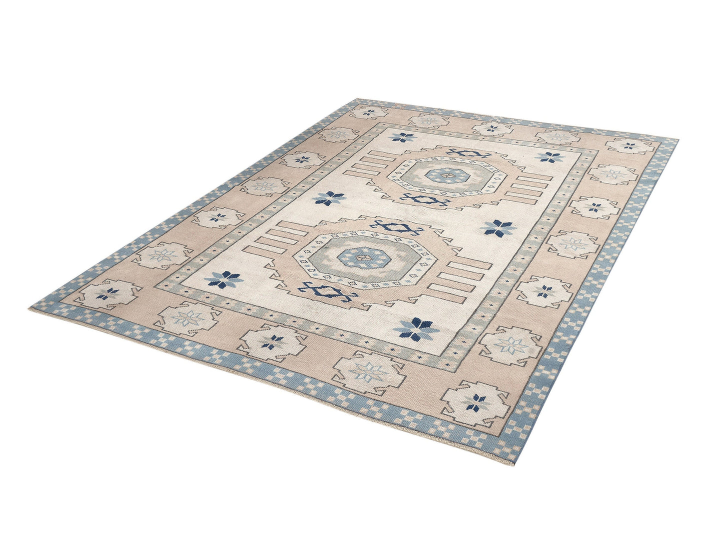 Turkish Oushak Vintage Rug, Handmade Area Unique Rug, Neutral Floor Rug, Office Rug, Turkey Rug, Vintage Carpet, Carpet Rug, Rug 6x8, 9994