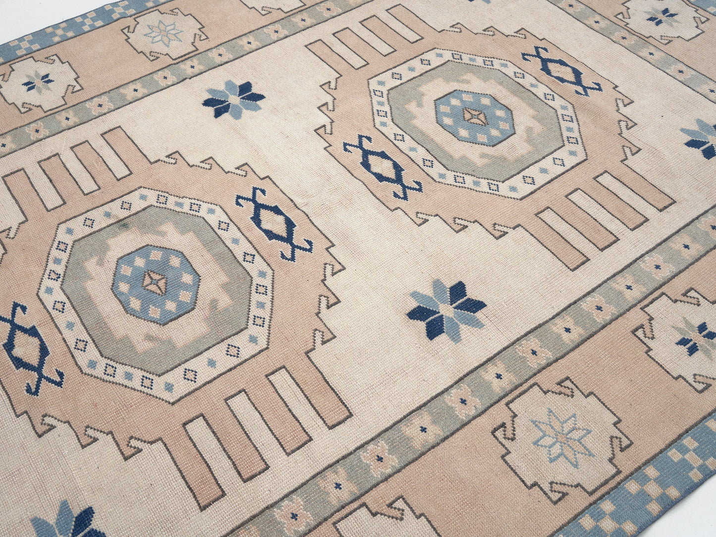 Turkish Oushak Vintage Rug, Handmade Area Unique Rug, Neutral Floor Rug, Office Rug, Turkey Rug, Vintage Carpet, Carpet Rug, Rug 6x8, 9994