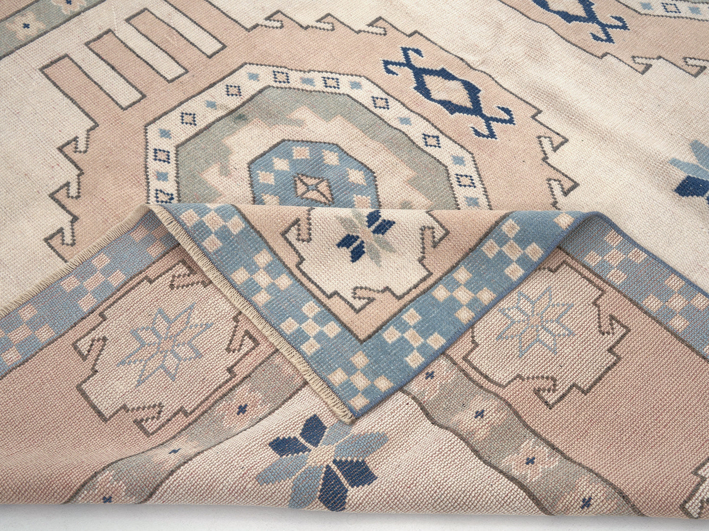 Turkish Oushak Vintage Rug, Handmade Area Unique Rug, Neutral Floor Rug, Office Rug, Turkey Rug, Vintage Carpet, Carpet Rug, Rug 6x8, 9994