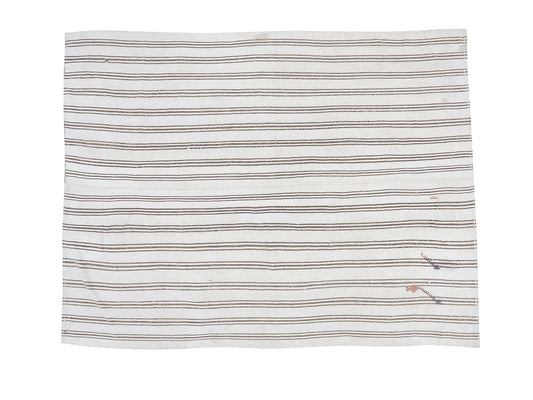 Kilim Rug 7x8, Turkish Kilim, Vintage Kilim, Area Kilim Rug, Handmade White Flat Weave Kilim Rug, Coastal Decor, Turkish Kilim Rug, 11238