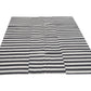 Black Turkish Kilim Rug, Vintage Unique Flat Weave Kilim Rug, Handmade Faded Old Kilim Rug, Square Kilim Rug,Office Rug, Kilim Rug 6x7, 9917