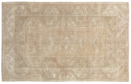 5x8 Beige Anatolian Vintage rug , Oushak Handwoven Old Rug , 5x8 Turkish Faded rug , Area rug ,Unique rug, Neutral rug, 8698