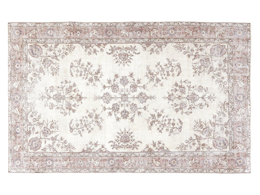 Turkish Rug 5x8, Bedroom Rug, Vintage Handmade Unique Rug, Oushak Faded Rug, Neutral Area Floor Rug, Carpet Rug, Primitive Decor, 10407