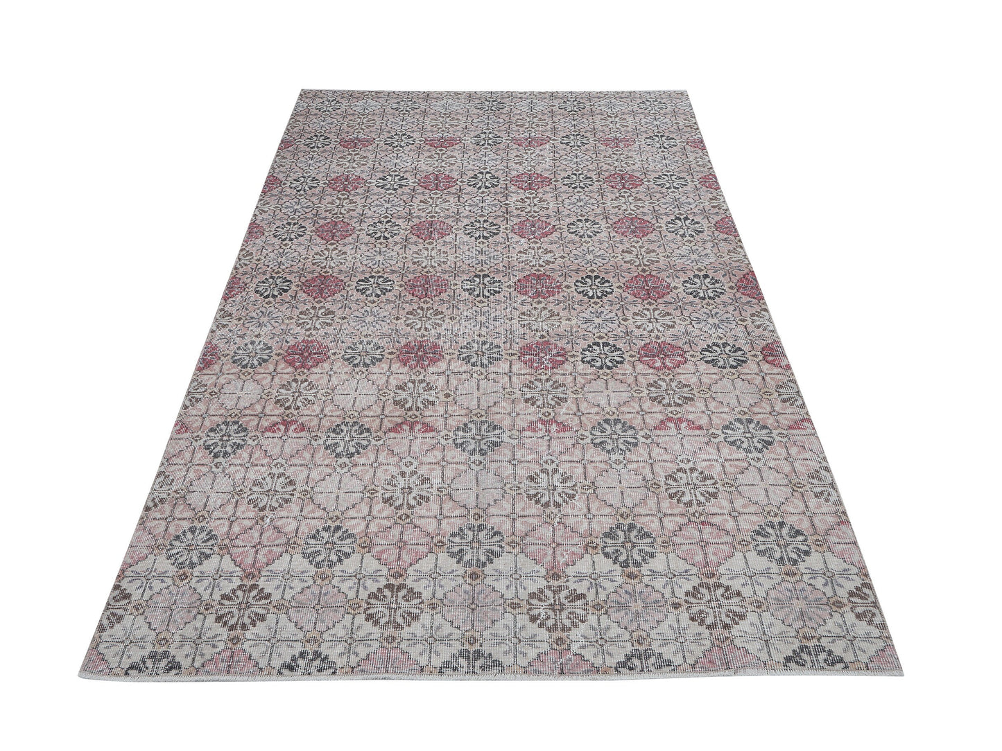 Turkish Handmade Rug, Vintage Oushak Rug, Area Unique Rug, Living Room Rug, Neutral Floor Rug, Vintage Carpet, Turkey Rug, Rug 5x9, 12413