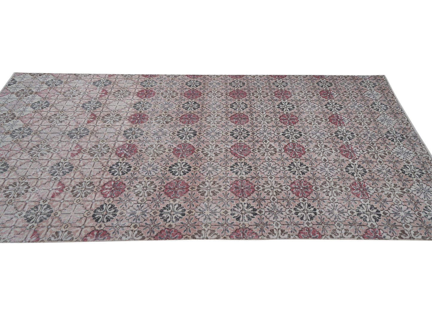 Turkish Handmade Rug, Vintage Oushak Rug, Area Unique Rug, Living Room Rug, Neutral Floor Rug, Vintage Carpet, Turkey Rug, Rug 5x9, 12413